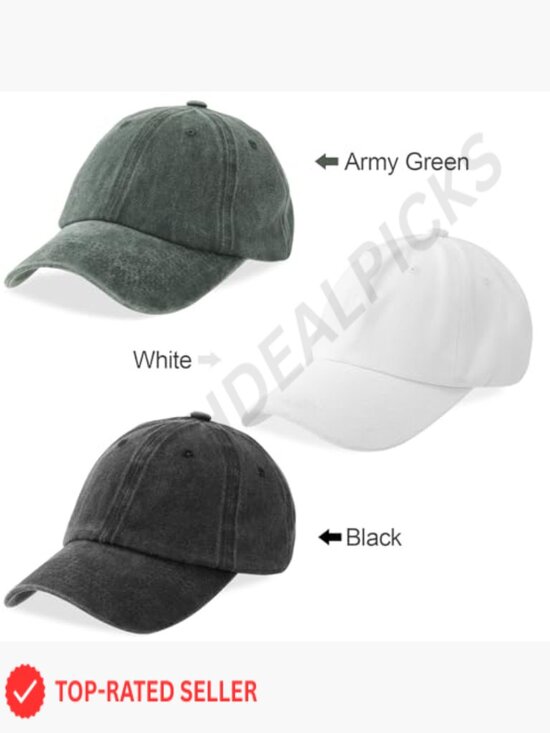 3 Pack Washed Cotton Baseball Caps Vintage Adjustable Dad Hats Unstructured main image 4